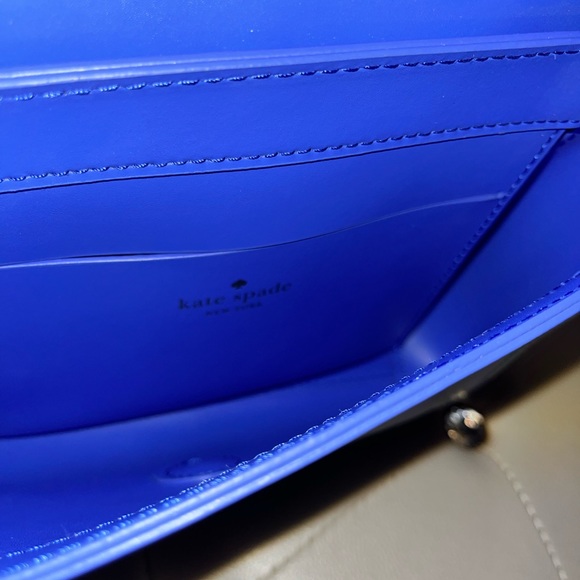 NEW Kate Spade Arbour Hill Avva Blue Green Printed Seaferns Leather Crossbody - Picture 11 of 16